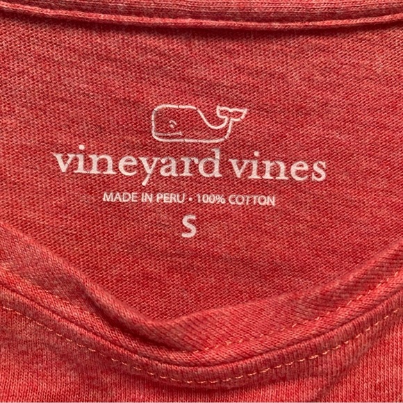 Vineyard Vines Heathered Red Cotton Tee - Picture 2 of 3